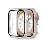 Nezih Case Apple Watch Seri 7/8/9 41mm ile Uyumlu Tam Koruma Kasa ve Temperli Cam Ekran Koruyucu, Starlight