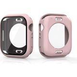 Nezih Case Apple Watch Seri 7/8/9 45MM 360 Full Protective Anti-Knock Kasa ve Ekran Koruyucu - Pembe