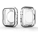 Nezih Case Apple Watch Seri 7/8/9 45MM 360 Full Protective Anti-Knock Kasa ve Ekran Koruyucu - Şeffaf