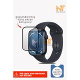 Nezih Case Apple Watch Seri 7/8/9 45mm ile Uyumlu Nano Ekran Koruyucu, Şeffaf