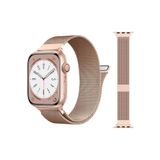 Nezih Case Apple Watch Seri 9 45mm Uyumlu Milanese Loop Magnetic Paslanmaz Çelik Hasır Metal Kordon