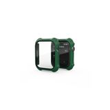 Nezih Case Apple Watch Series 7 45mm ile Uyumlu Şok Dayanıklı Koruyucu Kasa, Mat Ekran Koruyucu, Koyu Yeşil