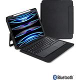 Nezih Case Galaxy Tab S8/S9/S10 Ultra 14.6 Inç Uyumlu Kalem Bölmeli Bluetooth Türkçe Q Klavyeli Tablet Kılıfı - Siyah