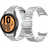 Nezih Case Galaxy Watch 4 5 6 7 Fe 40 44MM Classic 42 43 46 47MM Uyumlu Watch 5 Pro 45MM Metal Kordon - Gümüş