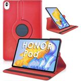Nezih Case Huawei Honor Pad 10 12.1 Inç Uyumlu 360 Dönebilen Standlı Suni Deri Tablet Kılıfı - Kırmızı