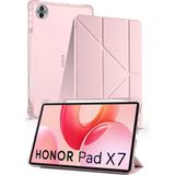 Nezih Case Huawei Honor Pad X7 8.7 Inç Uyumlu Akıllı Kapak Kalem Bölmeli Kılıf - Rose Gold