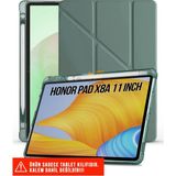 Nezih Case Huawei Honor Pad X8A 11 Inç Uyumlu Akıllı Kapak Kalem Bölmeli Tri Folding Tablet Kılıfı - Koyu Yeşil