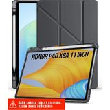 Nezih Case Huawei Honor Pad X8A 11 Inç Uyumlu Akıllı Kapak Kalem Bölmeli Tri Folding Tablet Kılıfı - Siyah - Siyah