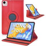 Nezih Case Huawei Honor Pad X9A 11.5 Inç Uyumlu 360 Dönebilen Standlı Suni Deri Tablet Kılıfı - Kırmızı