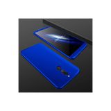 Nezih Case Huawei Mate 10 Lite ile Uyumlu 360 Full Koruma 3 Parça Slim Sert Silikon Kılıf, Mavi