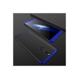 Nezih Case Huawei Mate 10 Lite ile Uyumlu Kılıf, 360 Derece Full Koruma, 3 Parça Slim Sert Silikon, Siyah/Mavi