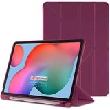 Nezih Case Huawei Matepad Pro 12.2 Inç Uyumlu Akıllı Kapak Kalem Bölmeli Tri Folding Tablet Kılıfı - Bordo