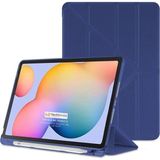 Nezih Case Huawei Matepad Pro 12.2 Inç Uyumlu Akıllı Kapak Kalem Bölmeli Tri Folding Tablet Kılıfı - Lacivert