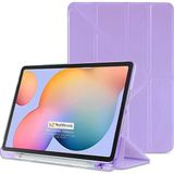 Nezih Case Huawei Matepad Pro 12.2 Inç Uyumlu Akıllı Kapak Kalem Bölmeli Tri Folding Tablet Kılıfı - Lila