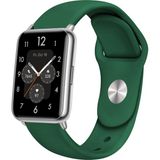 Nezih Case Huawei Watch Fit 2 Uyumlu A+ Kalite Klasik/spor Jel Silikon Kordon - Koyu Yeşil - Klasik Kordon