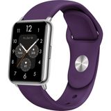 Nezih Case Huawei Watch Fit 2 Uyumlu A+ Kalite Klasik/spor Jel Silikon Kordon - Mor - Klasik Kordon