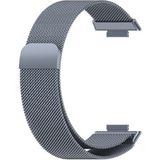 Nezih Case Huawei Watch Fit 2 Uyumlu Metal Örgü Hasır Mıktanıslı Pratik Kordon - Gri