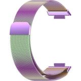 Nezih Case Huawei Watch Fit 2 Uyumlu Metal Örgü Hasır Mıktanıslı Pratik Kordon - Karışık Renkli