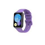 Nezih Case Huawei Watch Fit 2 Uyumlu Spor Jel Silikon Lila Kordon