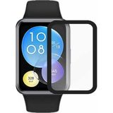 Nezih Case Huawei Watch Fit 2 Uyumlu Tam Kaplayan Kavisli Ekran Koruyucu 3D Pet Film - Şeffaf - Akıllı Saat Pet