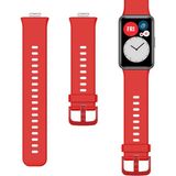 Nezih Case Huawei Watch Fit Uyumlu (Soft Tasarım) Silikon Kordon Kırmızı