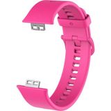 Nezih Case Huawei Watch Fit Uyumlu (Soft Tasarım) Silikon Kordon Koyu Pembe