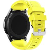 Nezih Case Huawei Watch Gt 2 46MM Uyumlu Klasik Çizgi Desenli 22MM Silikon Kordon Sarı