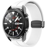 Nezih Case Huawei Watch Gt / Gt2 / Gt3 42mm / Gt4 41mm (20mm) Uyumlu Magnet Tokalı Ayarlı Silikon Kordon - Beyaz