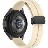 Nezih Case Huawei Watch Gt / Gt2 / Gt3 42mm / Gt4 41mm (20mm) Uyumlu Magnet Tokalı Ayarlı Silikon Kordon - Krem