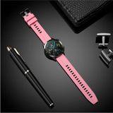 Nezih Case Huawei Watch Gt3 / Gt4 / Gt5 / Gt5 Pro 46MM Uyumlu 22MM Yumuşak Desenli Jel Silikon Kordon - Açık Pembe