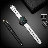 Nezih Case Huawei Watch Gt3 / Gt4 / Gt5 / Gt5 Pro 46MM Uyumlu 22MM Yumuşak Desenli Jel Silikon Kordon - Beyaz
