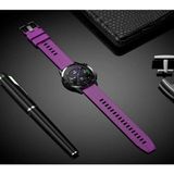 Nezih Case Huawei Watch Gt3 / Gt4 / Gt5 / Gt5 Pro 46MM Uyumlu 22MM Yumuşak Desenli Jel Silikon Kordon - Koyu Mor