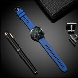 Nezih Case Huawei Watch Gt3 / Gt4 / Gt5 / Gt5 Pro 46MM Uyumlu 22MM Yumuşak Desenli Jel Silikon Kordon - Mavi - Mavi
