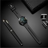Nezih Case Huawei Watch Gt3 / Gt4 / Gt5 / Gt5 Pro 46MM Uyumlu 22MM Yumuşak Desenli Jel Silikon Kordon - Siyah - Siyah