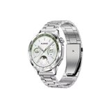 Nezih Case Huawei Watch Gt4 / Gt5 / Gt5 Pro / Gt6 / Gt6 Pro 46mm Uyumlu Paslanmaz Çelik Bakla Metal Kordon