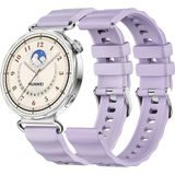 Nezih Case Huawei Watch GT6 41mm / Gt5 / Gt4 / 41mm Uyumlu ZigZag Tasarımlı Silikon Kordon 18MM - Lila