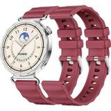 Nezih Case Huawei Watch GT6 41mm / Gt5 / Gt4 / 41mm Uyumlu ZigZag Tasarımlı Silikon Kordon 18MM - Mürdüm