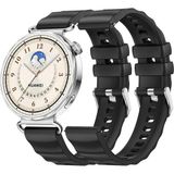 Nezih Case Huawei Watch GT6 41mm / Gt5 / Gt4 / 41mm Uyumlu ZigZag Tasarımlı Silikon Kordon 18MM - Siyah