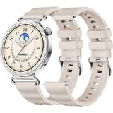 Nezih Case Huawei Watch GT6 41mm / Gt5 / Gt4 / 41mm Uyumlu ZigZag Tasarımlı Silikon Kordon 18MM - Starlight
