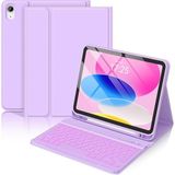 Nezih Case Ipad Air 11 Inch M2 M3 Çip Air 4. /5. /6. Nesil Uyumlu Kablosuz Bluetooth Bağlantılı Kalem Bölmeli Klavyeli Kılıf