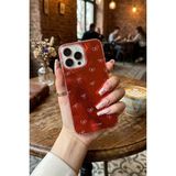 Nezih Case iPhone 14 Pro Max Uyumlu Darbe Koruyuculu Kırmızı Fiyonk Desenli Parlak Şık Tasarım Kılıf - Bordo