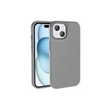Nezih Case iPhone 15 Plus Kılıf, Magsafeli, İçi Kadife, Su ve Leke Tutmayan, Sert Silikon, Gri