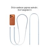 Nezih Case iPhone 17 Serisiyle Uyumlu Çapraz Telefon Askısı, Açık Mavi
