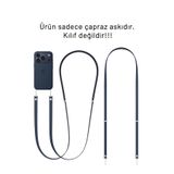 Nezih Case iPhone 17 Serisiyle Uyumlu Çapraz Telefon Askısı, Lacivert