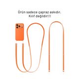 Nezih Case iPhone 17 Serisiyle Uyumlu Çapraz Telefon Askısı, Turuncu