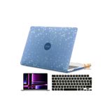 Nezih Case MacBook Pro 13 inç M1/M2 Çip A2338 A2686 ile Uyumlu Alt Üst Kılıf, Klavye Kılıfı, Ekran Koruyucu Film Seti, Mavi