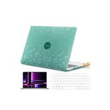 Nezih Case MacBook Pro 13 inç M1/M2 Çip A2338 A2686 ile Uyumlu Alt Üst Kılıf, Klavye Kılıfı, Ekran Koruyucu Film Seti, Yeşil