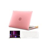 Nezih Case MacBook Pro 14 inç M4 A3401 A3112 A3185 ile Uyumlu Kılıf, Klavye Koruma, Ekran Filmi Seti, Pembe