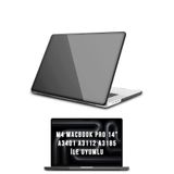 Nezih Case MacBook Pro 14 inç M4 A3401 A3112 A3185 ile Uyumlu Koruyucu Kılıf, Siyah