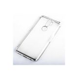 Nezih Case Oppo A9 2020 ile Uyumlu Lazer Boyalı Şeffaf Esnek Silikon Kılıf, Gri